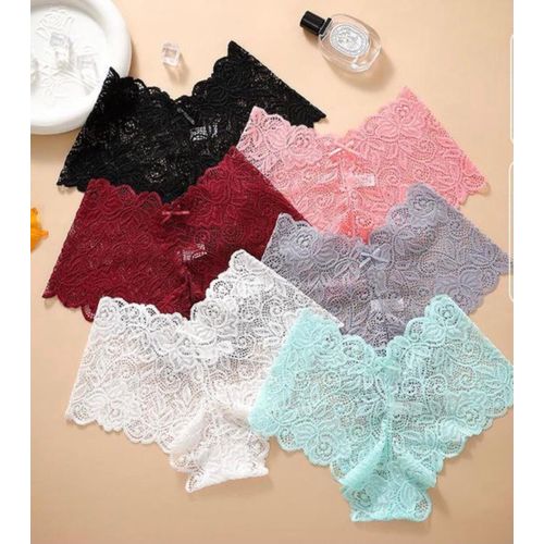 product_image_name-White Label-10 Pieces Of Lace Panties Set - Multicolor-3