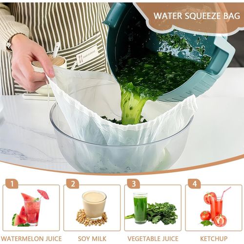 product_image_name-Generic-6PCS Cheese Cloths Bag For Straining, Nut Milk Bag - Reusable Straining Bags for Vegetable, Soy Milk, Dumpling Fillings,Squeeze Bags for Straining Oat Milk, Celery Juice Nut-4