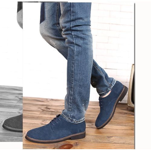 product_image_name-Fashion-Nubuck leather shoes British style suede leather business casual shoes - Blue - EU 43-3