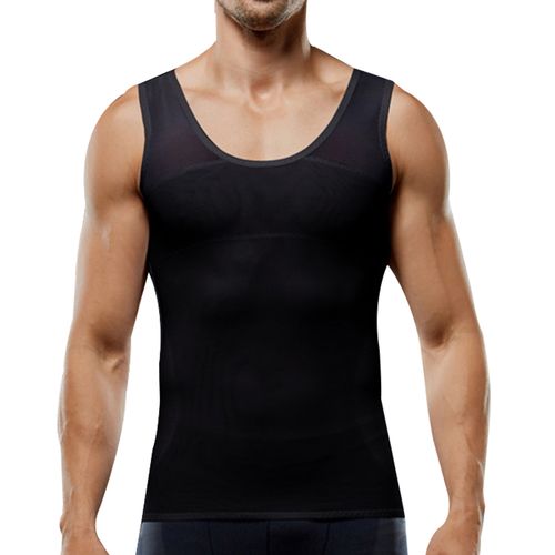 Shop Generic Mens Chest Compression Shirt Gynecomastia Vest Slimming Shirt  Body Shaper Tank Top Corset for Man Shapewear(#Style 2 Black) Online