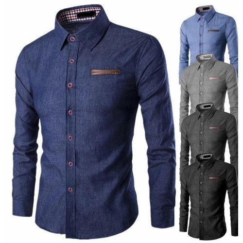 Shop Jeans Wear Denim Long Sleeve Shirts - 5 Pack Multicolour Online ...