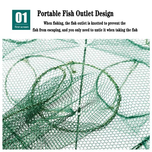 New Arrival 6-Hole Foldable Fishing Trap Net For Catching Small