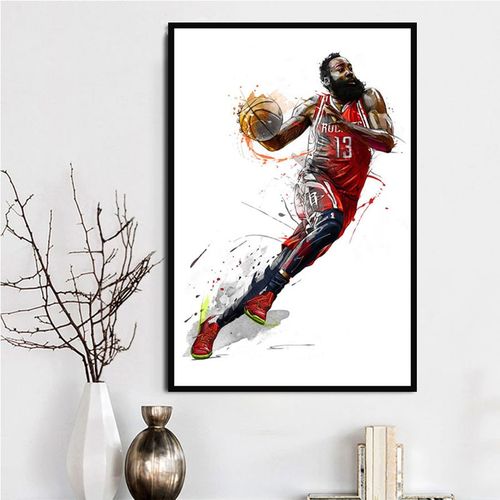 Allen Iverson Dribble & kobe bryant Basketball Star - Poster 12 x 18 inch  Poster Print Frameless Art Gift 30 x 46 cm Paper 