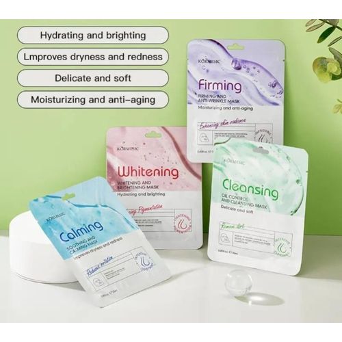 product_image_name-Generic-4 In 1 Face Mask Sheet (Cleansing, Firming, Calming, Whitening) - Set Of 4-4
