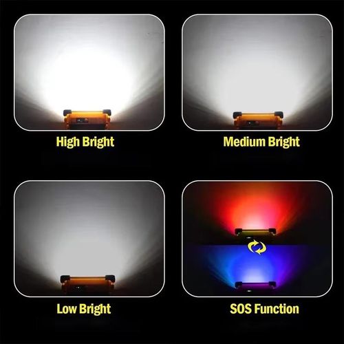 product_image_name-Generic-Solar LED Flood Light - IP66 Waterproof, 4-Panel, Solar/USB Rechargeable-5