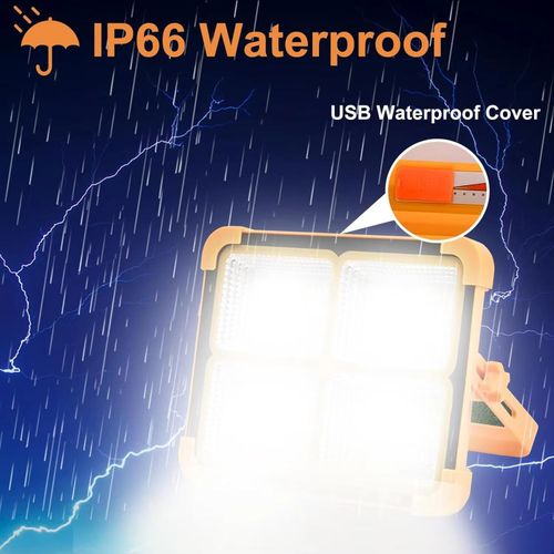 product_image_name-Generic-Solar LED Flood Light - IP66 Waterproof, 4-Panel, Solar/USB Rechargeable-7