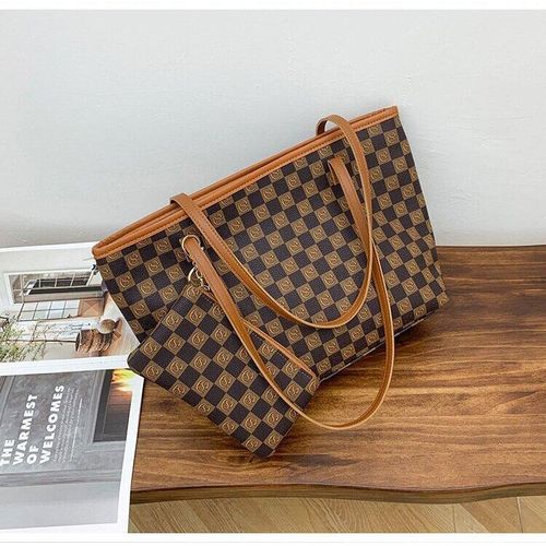 Fashion Retro Style Top-Handle Lady Handbag Set – 2-Piece Leather Bag & Wallet Set - image 2