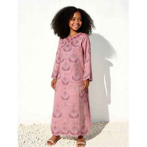 product_image_name-Fasfion-Rhinestone-Embellished Girls' Dress for Ages 3-14 Pink-1