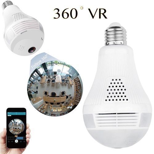 product_image_name-Smart-Home CCTV Security System IP Camera HD VR LED FishEye 360 Degree Hidden Light Bulb IR Night Wireless Wifi IP Panoramic Camera-1