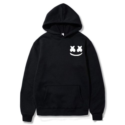 Fashion 2025 New Men Marshmello Printed Hoodie Sweater - Black - image 2