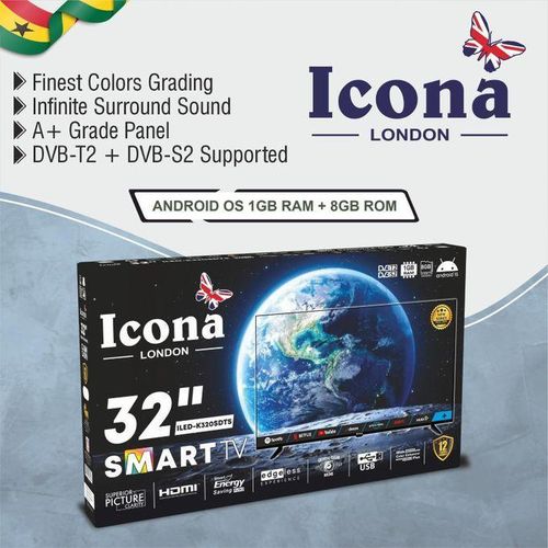 product_image_name-ICONA-London ILED-320SDTS 32” Edgeless Android Smart LED TV With A+ Panel - HDMI/USB - Black-4