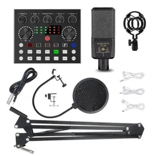 product_image_name-Generic-LGT 240 Condenser Microphone + V8S-X Sound Card Kit – Complete Studio Recording & Live Streaming Podcast Set-2