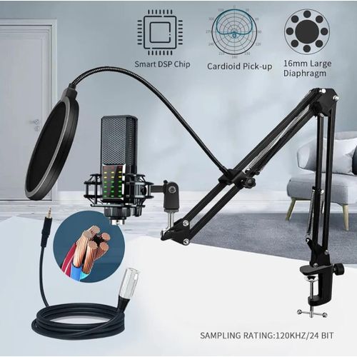 product_image_name-Generic-LGT 240 Condenser Microphone + V8S-X Sound Card Kit – Complete Studio Recording & Live Streaming Podcast Set-5