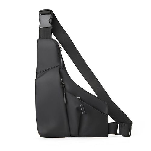 product_image_name-General-Unisex black single-shoulder/crossbody bag - made of waterproof nylon material, suitable for casual and outdoor use.-3