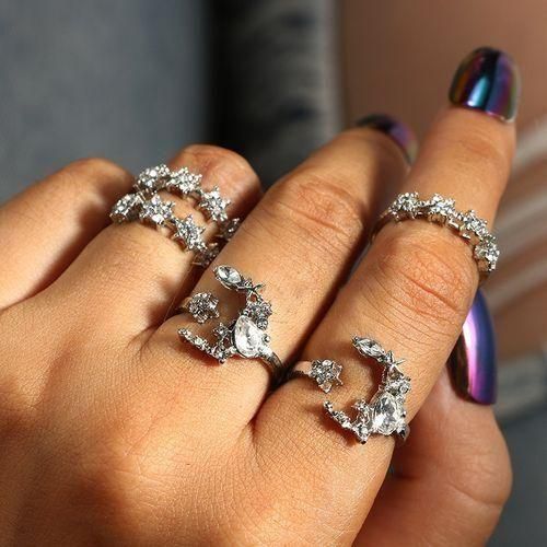 product_image_name-Fashion-5 PCS/Set Vintage Women Star Moon Adjustable Ring Set-5