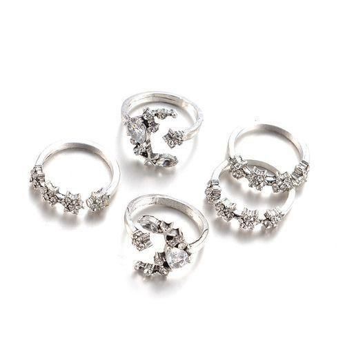 product_image_name-Fashion-5 PCS/Set Vintage Women Star Moon Adjustable Ring Set-6
