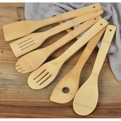 product_image_name-A Design-7pcs Bamboo Kitchen Ware - Multicolours -1