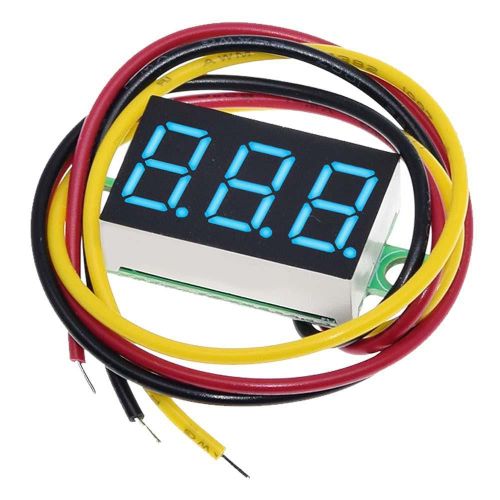 Generic 0.28 Inch Mini Digital DC Voltmeter 0-100V LED Panel Meter,Blue - image 2