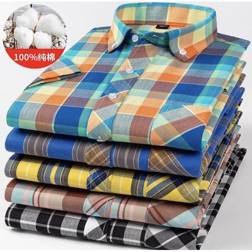 product_image_name-White Label-5-Pieces Check Short Sleeves - Multicolour-1