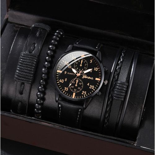 product_image_name-Fashion-Men's Quartz Watch Bracelets Set-1