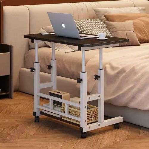 Generic Adjustable Rolling Laptop Desk  60×40cm Bedside & Study Table