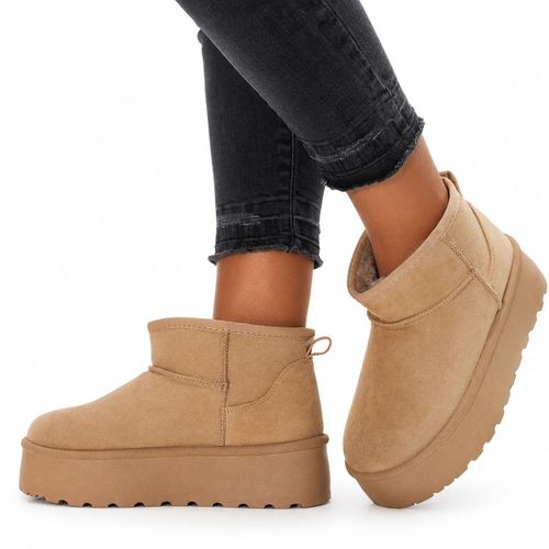 Generic Heavyweight Ankle-Length Comfy Fluffy Fur Suede Boot Shoe- Brown - image 2