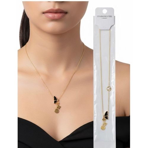 product_image_name-Fashion-Ladies Gold Stainless Necklace -2