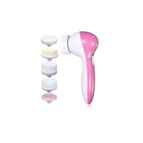 product_image_name-Generic-5-in-1 Facial Brush & Massager - Pink/White-1