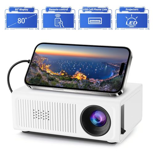 Generic Portable HD 1080p projector, 100-inch large-screen home theater video projector - image 2