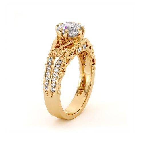 product_image_name-Generic-1 Piece Engagement/Wedding Ring- Gold-3