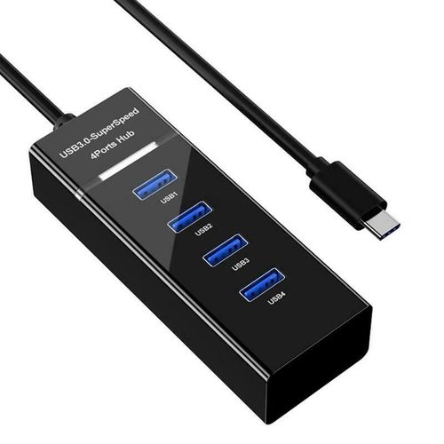 product_image_name-White Label-Super Speed 4-Port USB Hub 3.0 - Black-3