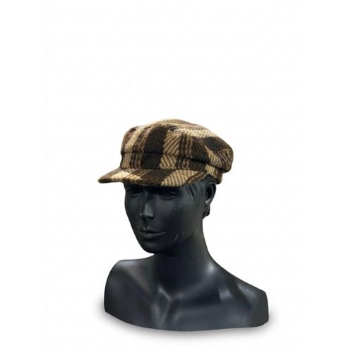 product_image_name-Generic-Vintage Brown Plaid Baker Boy Cap - Men & Women - Newsboy Flat Hat - Earth-Tone Check-3