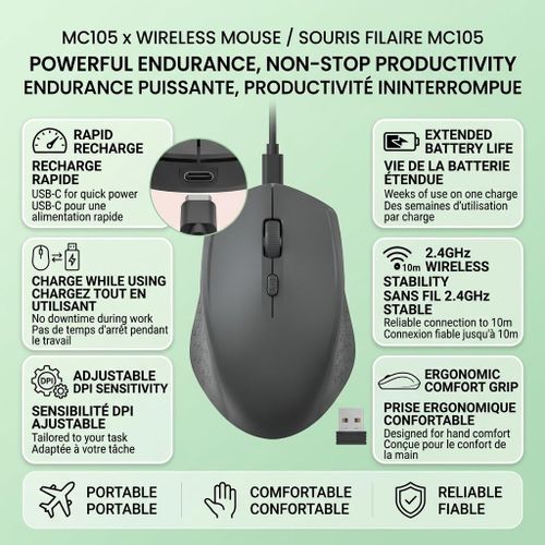 Generic Rechargeable Silent Wireless Mouse – Bluetooth & 2.4G Dual Mode - image 4