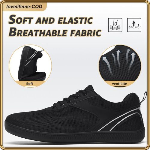 product_image_name-ASHION-Men’s Black Mesh Sneakers: Lightweight, Breathable Casual Shoes for Daily Wear-7