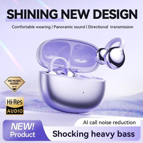 product_image_name-Music Pioneer-Clip-On Air3 Earbuds BT6.0 Open Ear Noise Reduction HD CALL 9D Stereo Comfortable-4