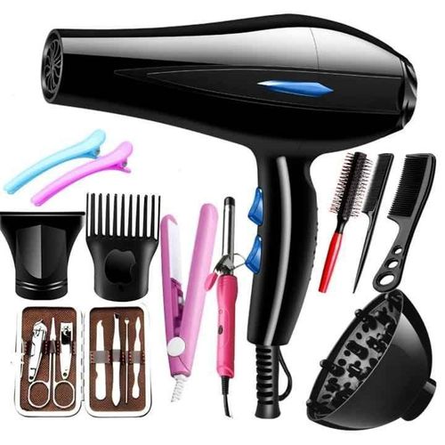 product_image_name-Generic-Professional Hair Dryer & Styling Tools Set- Black-1