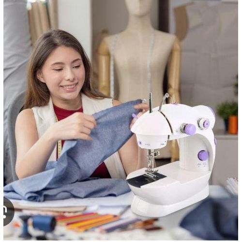 AD Portable Mini Pro Manual  Sewing Machine  - Multicolour - image 2