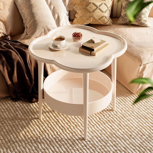 product_image_name-Generic-Double-layer storage bedside table, plastic side table, small side table, modern bedside table home decor - white-6