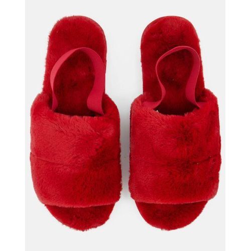product_image_name-Generic-Men Faux Fur Singback Homewear Slipper, Maroon-2