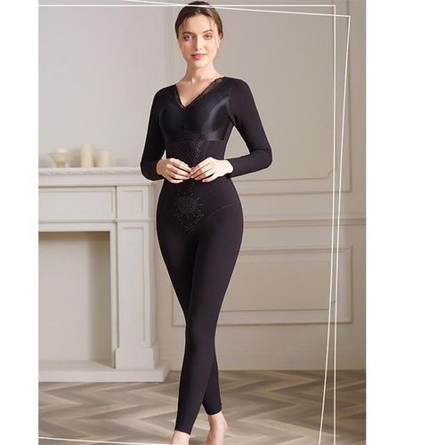 Shop Generic Women's Slimming Long Sleeve Seamless Shapewear Bodysuit  Underwear Full Body Tummy Postpartum Shapers Online