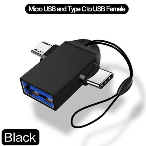 Adaptateur 2 en 1 Mini Type C Femme à USB 3.0 pour téléphone portable