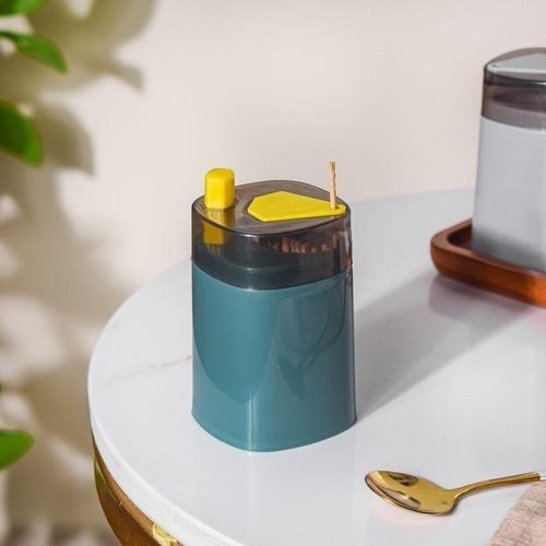 White Label Toothpicks Dispenser - Dark Green/Yellow - image 4