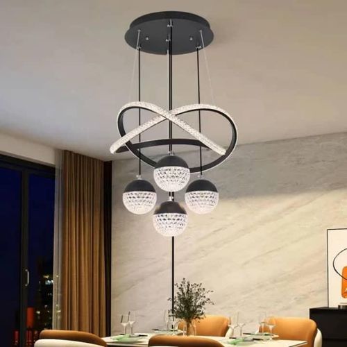 product_image_name-Generic-Modern Luxury Decorative Spark Hanging Chandelier. Black-2