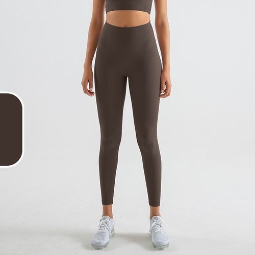 Shop Generic 35 Colors Yoga Pants High Waist Seamless Leggings Sport Women  Fitness Gym Leggings With Pocket(#Khaki Brown) Online