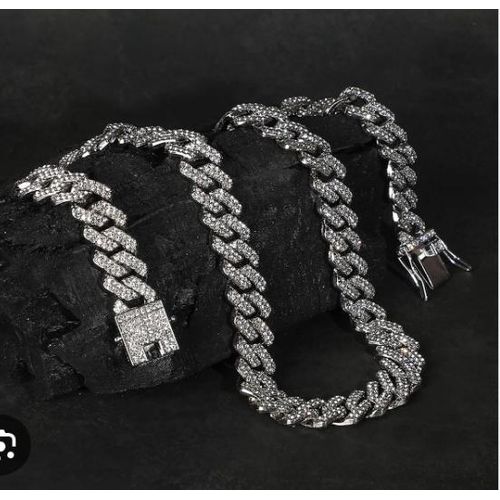 AD Sliver Necklace with Sparkle Blinks - Sliver - image 3