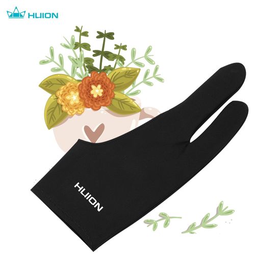 Huion GL200 Two-Finger Free Size Drawing Glove Artist Tablet Painting Glove for Right & Left Hand Compatible with Huion Graphics Drawing Tablets