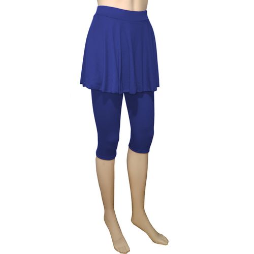 Shop Generic (Blue)New Women Solid Color Calf-Length Leggings Skirt  Seamless Mid Waist Short Leggings Female High Elastic Dance Fitness Pants  2022 SMA Online