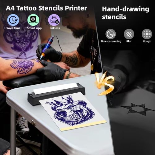 Milestone Wireless Bluetooth Thermal Tattoo Stencil Printer Machine - Black - image 6