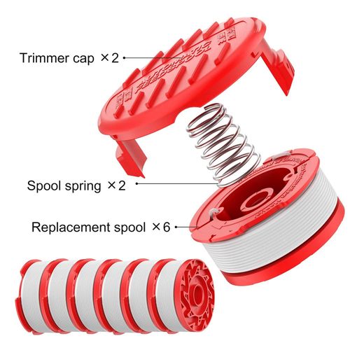 Line String Trimmer Replacement Spool, 30ft 0.065 inch Autofeed Replacement Spools Compatible with Black+decker String Trimmers (3-Line Spool)