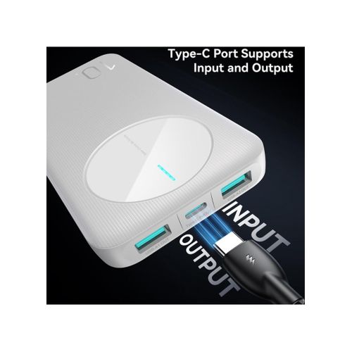 product_image_name-White Label-10000mAh Power Bank Ultra-Thin Type-C Dual Way Charging Phone External Battery (L14.5 x W7 x T1.5)cm / (L5.71 x W2.76 x T0.59)inch - White-3